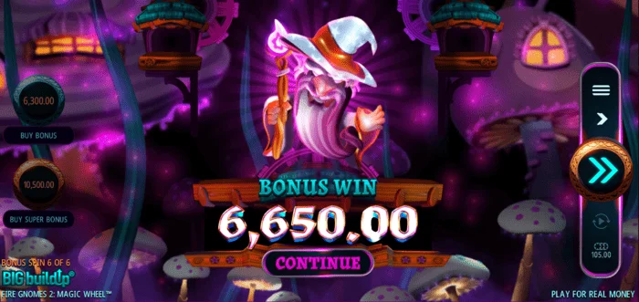 Fire Gnomes 2 Magic Wheel - bonus win